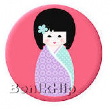 Button 25 mm Kokeshi bloem